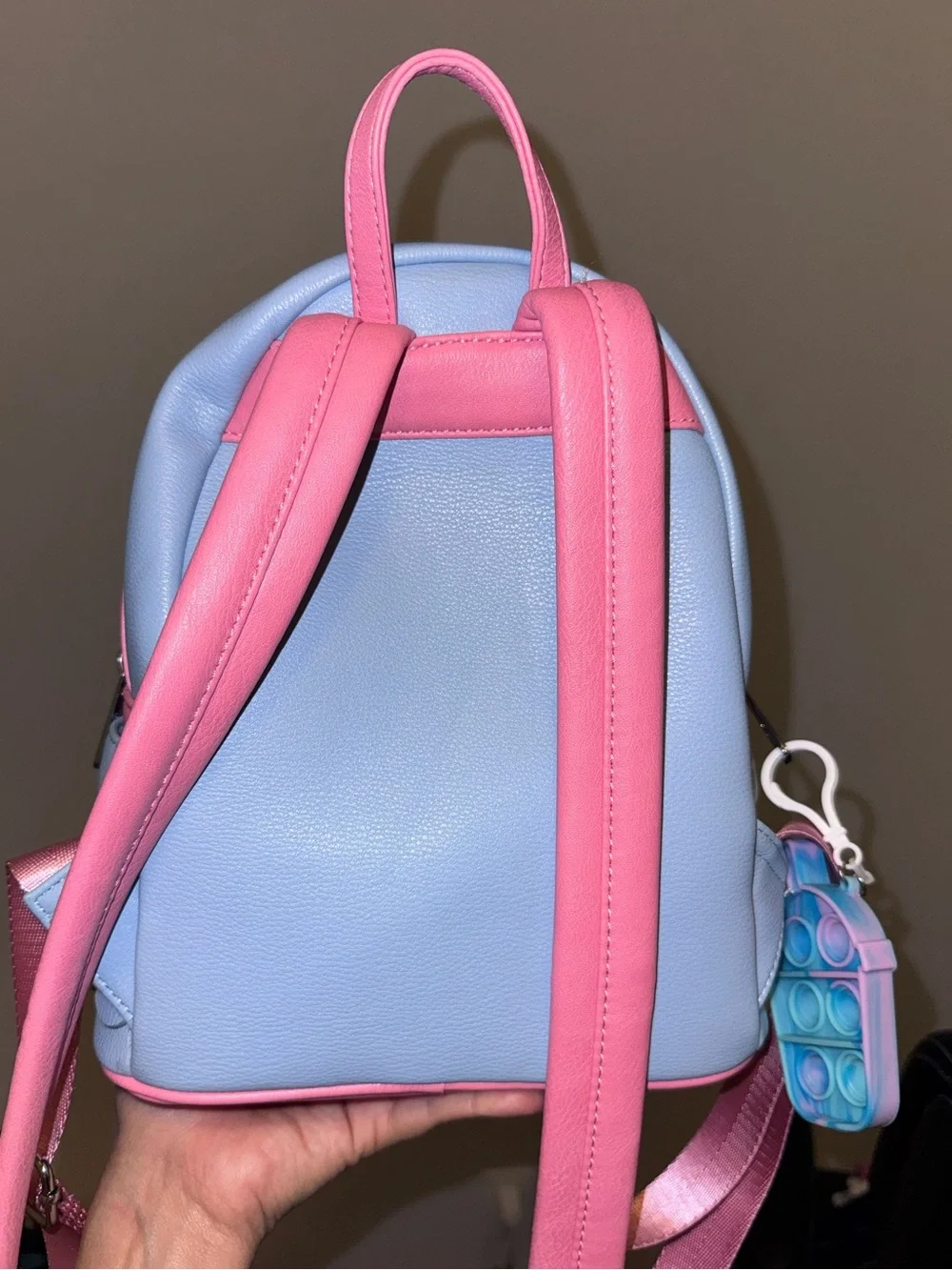 Loungefly Blue, Pink & White Polka Dot Mini Backpack